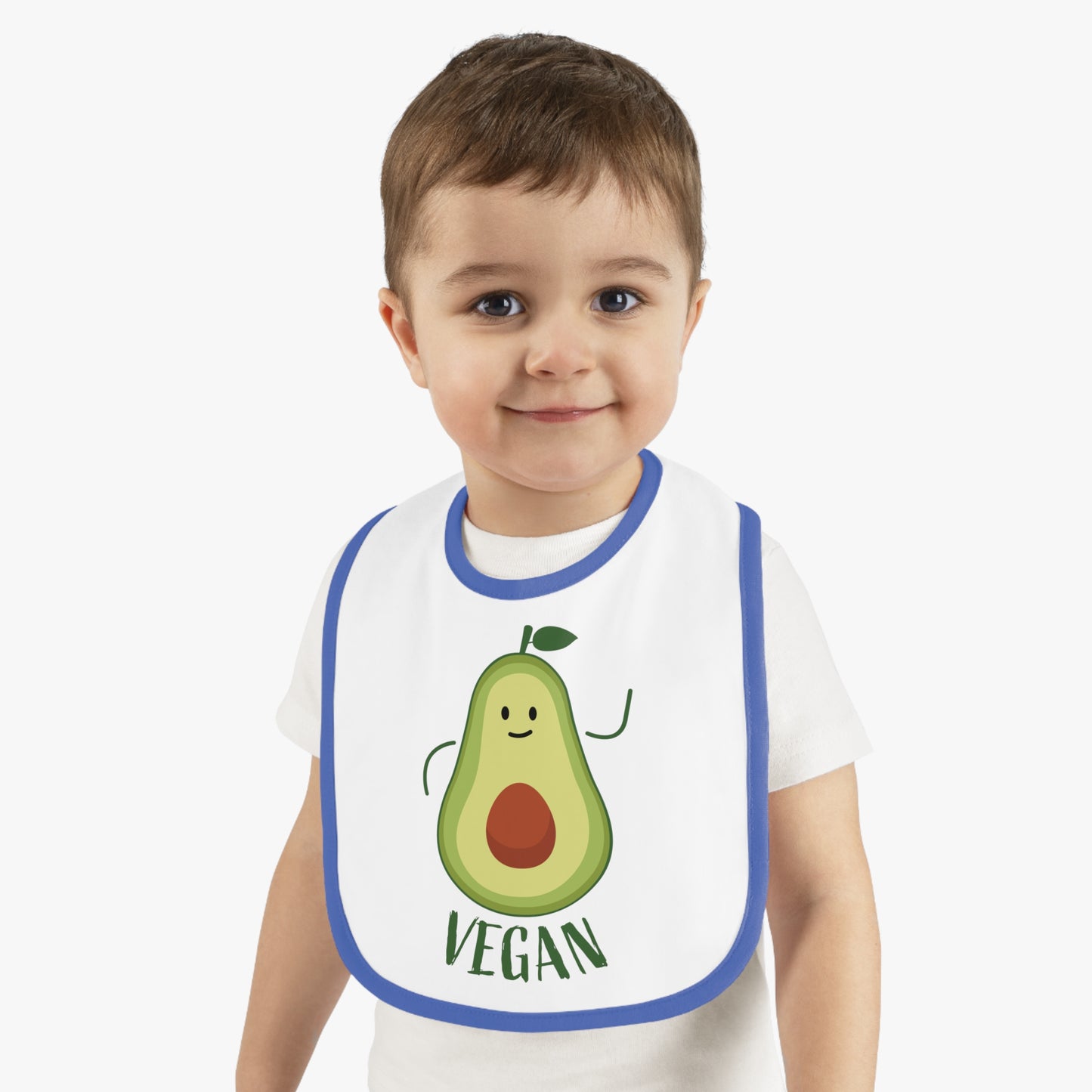 Cute Vegan Baby Bib with Avocado Design, Toddler Feeding Bib, Eco-Friendly Gift, Nursery Accessory, Baby Shower Gift