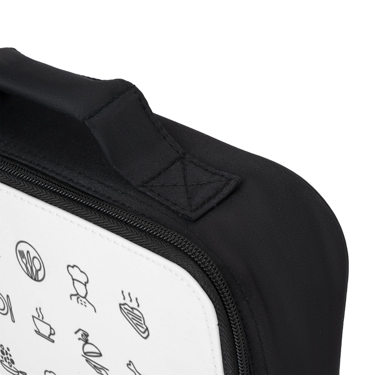 Stylish Lunch Bag with Food Icons | Insulated Tote for Work/School, Meal Prep, Picnics, Vegan Gifts