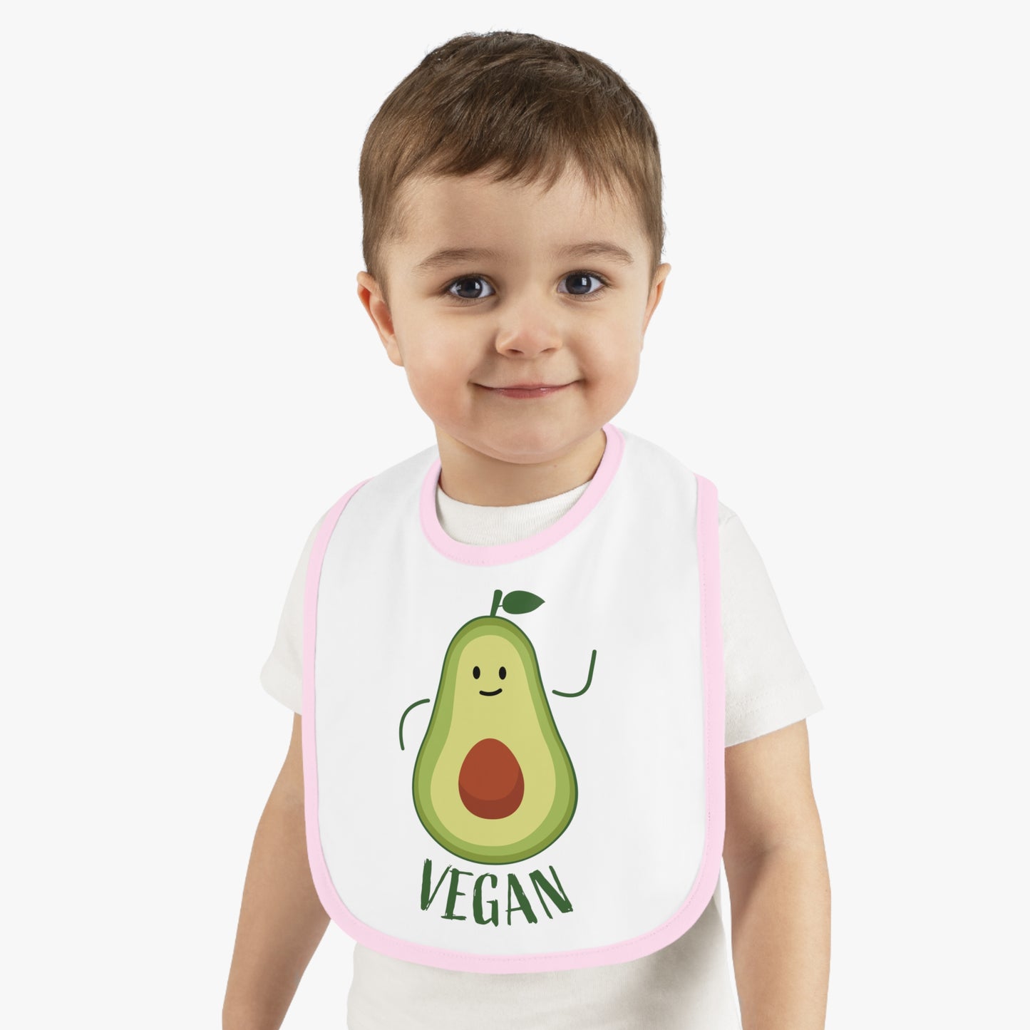 Cute Vegan Baby Bib with Avocado Design, Toddler Feeding Bib, Eco-Friendly Gift, Nursery Accessory, Baby Shower Gift