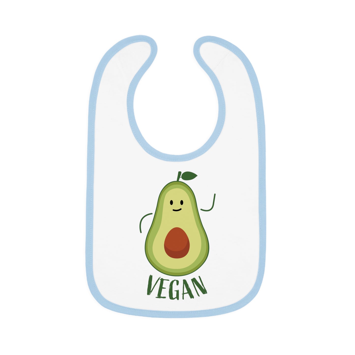 Cute Vegan Baby Bib with Avocado Design, Toddler Feeding Bib, Eco-Friendly Gift, Nursery Accessory, Baby Shower Gift