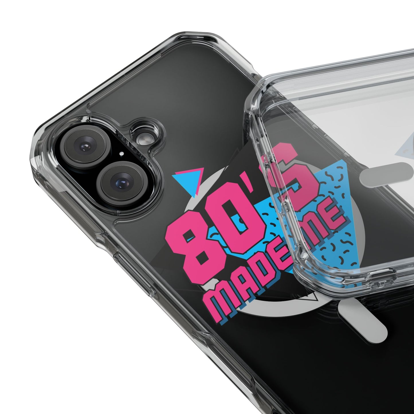 80's Nostalgia Magnetic Clear Phone Cases, Vintage Phone Covers, Retro Mobile Accessories, Gift for 80's Lovers, Trendy Tech Cases