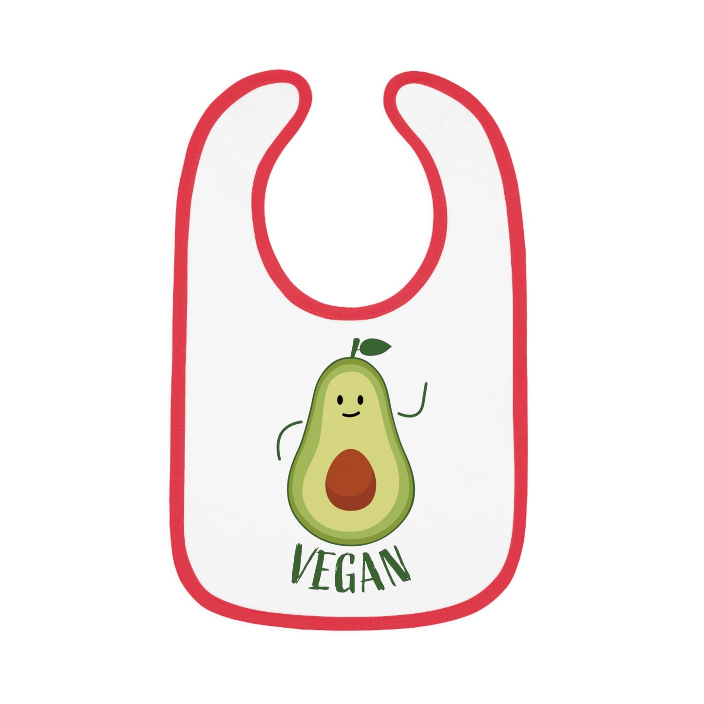 Cute Vegan Baby Bib with Avocado Design, Toddler Feeding Bib, Eco-Friendly Gift, Nursery Accessory, Baby Shower Gift