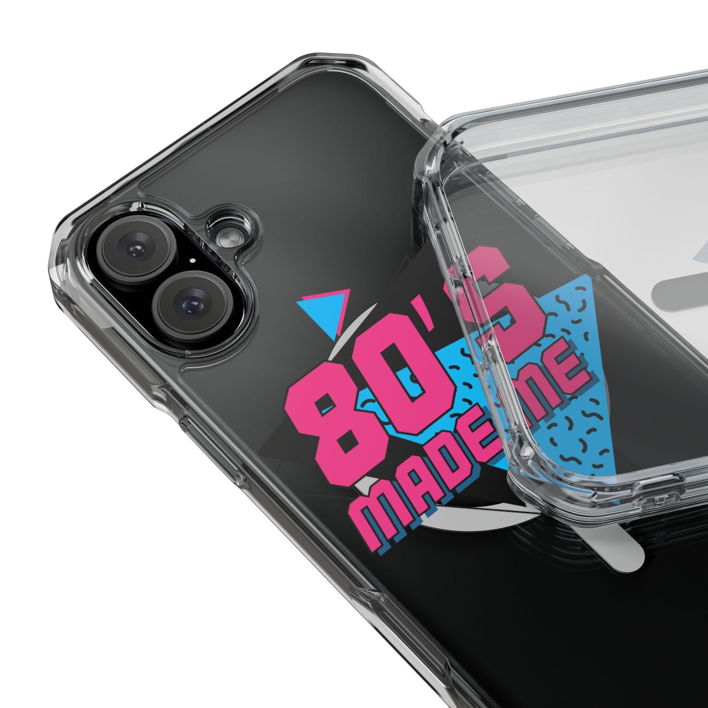 80's Nostalgia Magnetic Clear Phone Cases, Vintage Phone Covers, Retro Mobile Accessories, Gift for 80's Lovers, Trendy Tech Cases