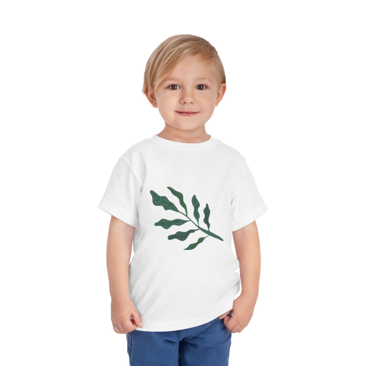 Nature-Inspired Toddler Tee, Kids Leaf Print Shirt, Summer Outfit, Toddler Gift, Eco-Friendly Kidswear