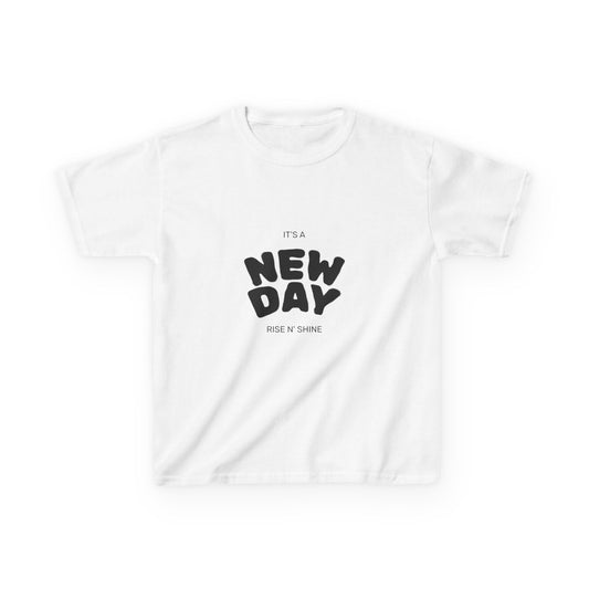Kids Inspirational Tee - It's a New Day, Youth T-Shirt, Gift for Boys, Gift for Girls, Encouragement Shirt, Trendy Kids Apparel