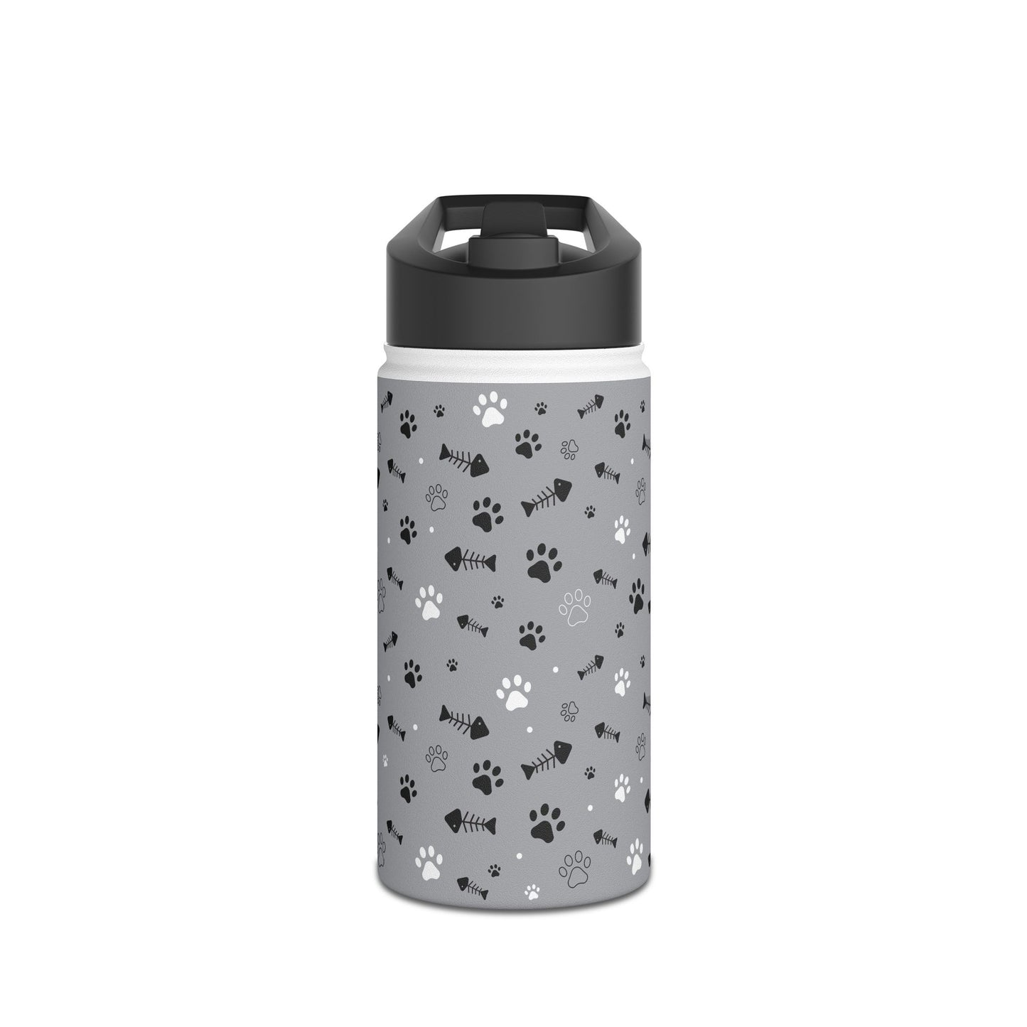 Paw Print Stainless Steel Water Bottle | Pet Lover Gift, Eco-Friendly Hydration, Travel Flask, Dog Design, Fitness Accessory