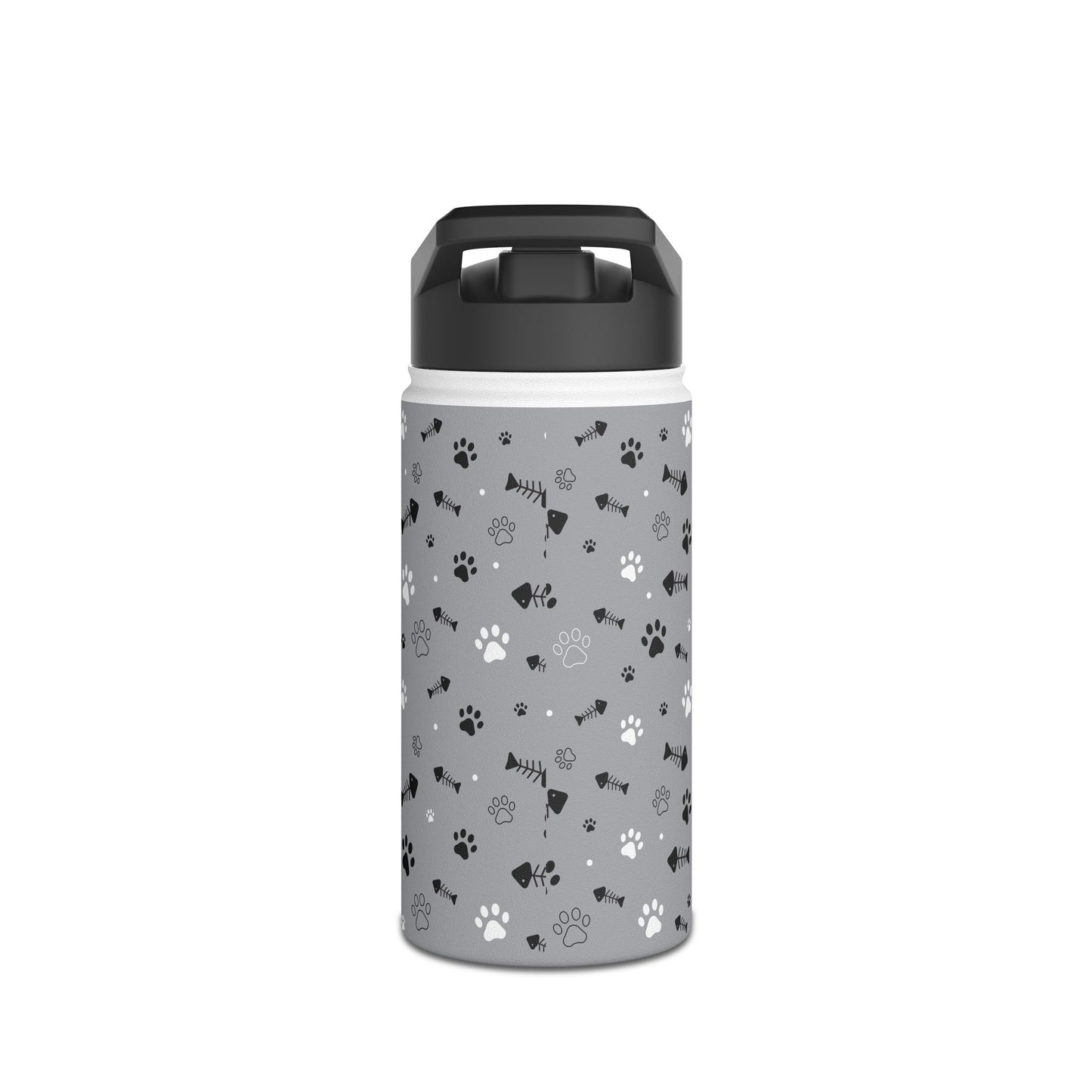 Paw Print Stainless Steel Water Bottle | Pet Lover Gift, Eco-Friendly Hydration, Travel Flask, Dog Design, Fitness Accessory