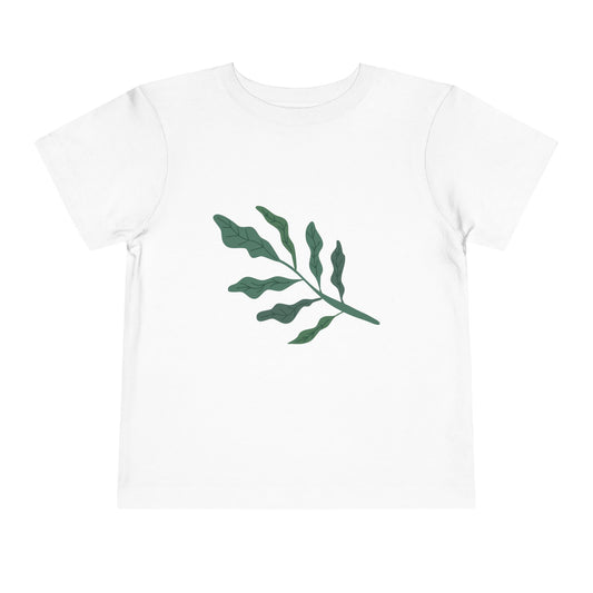 Nature-Inspired Toddler Tee, Kids Leaf Print Shirt, Summer Outfit, Toddler Gift, Eco-Friendly Kidswear