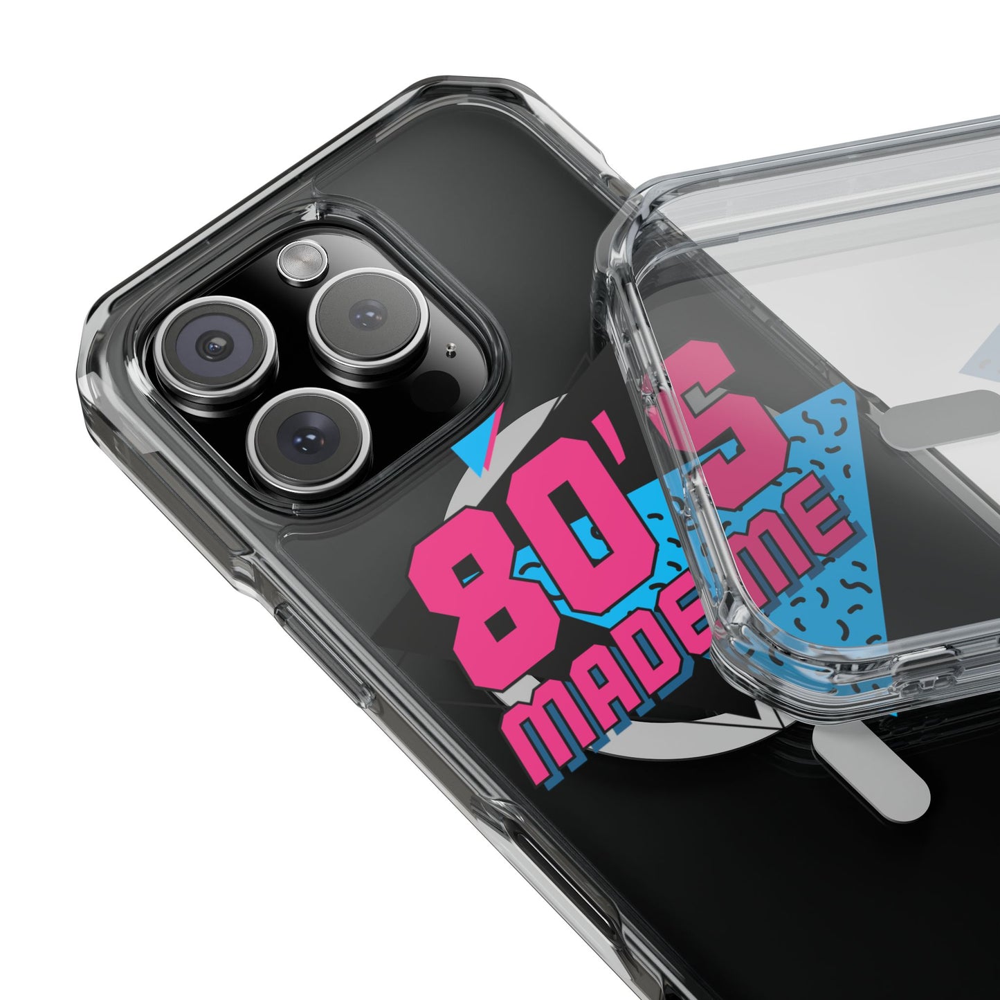 80's Nostalgia Magnetic Clear Phone Cases, Vintage Phone Covers, Retro Mobile Accessories, Gift for 80's Lovers, Trendy Tech Cases