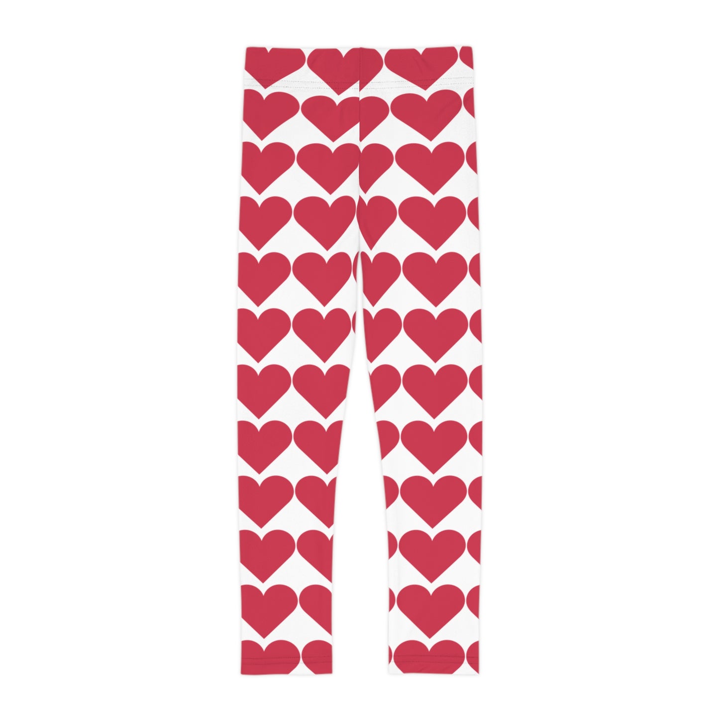 Heart Pattern Girls Leggings, Colorful Girls Activewear, Valentine’s Day Gift, Comfortable Toddler Leggings, Fun Everyday Outfit